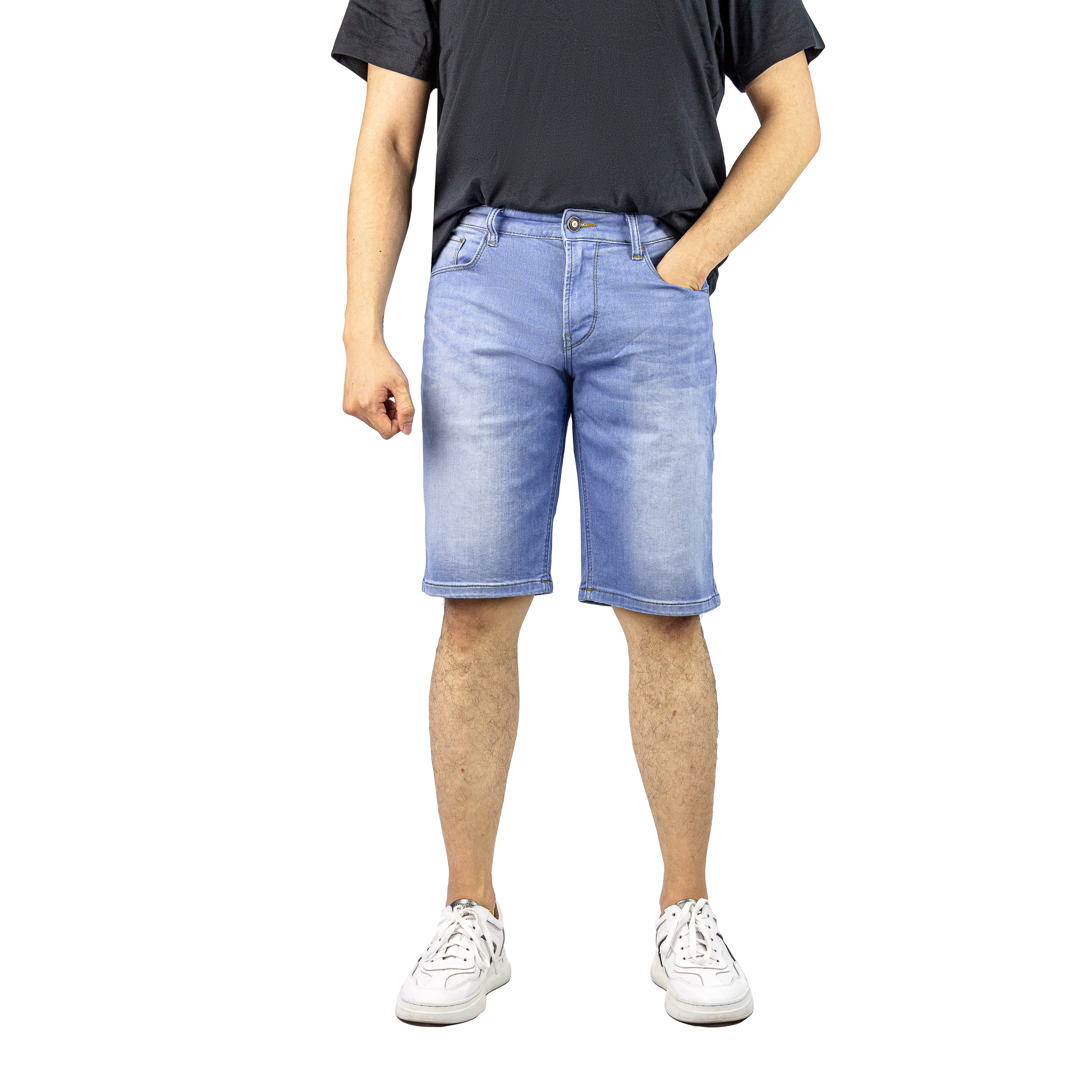 Quần short jean nam màu sáng MESSI SJM1177-20