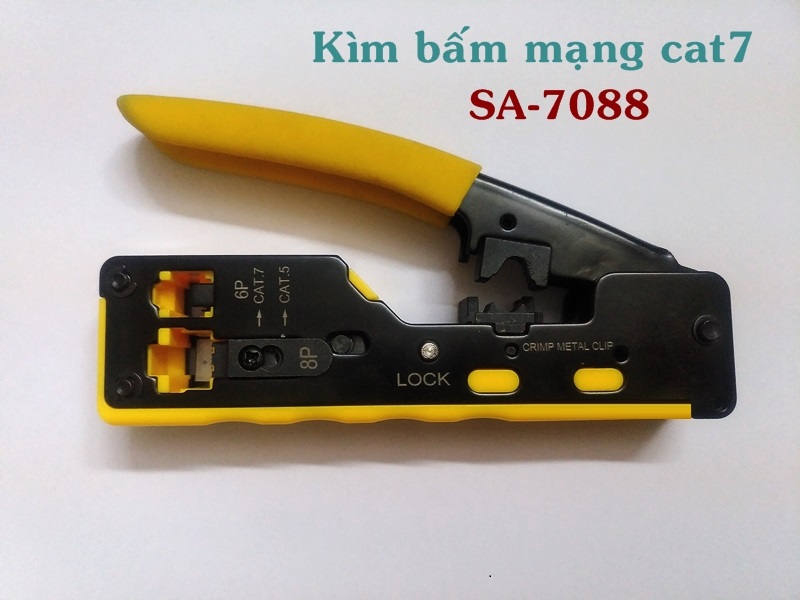 Kìm bấm mạng đa năng, bấm thường, xuyên thấu Cat5, cat6, cat6A/ Cat7 Sinoamigo SA-7088 hàng nhập khẩu