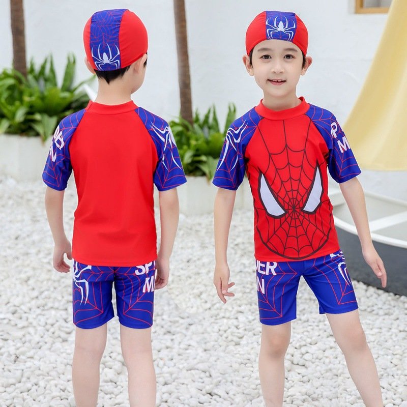 Đồ bơi bé trai từ 3 tuổi đến 12 tuổi in hình siêu nhân nhện