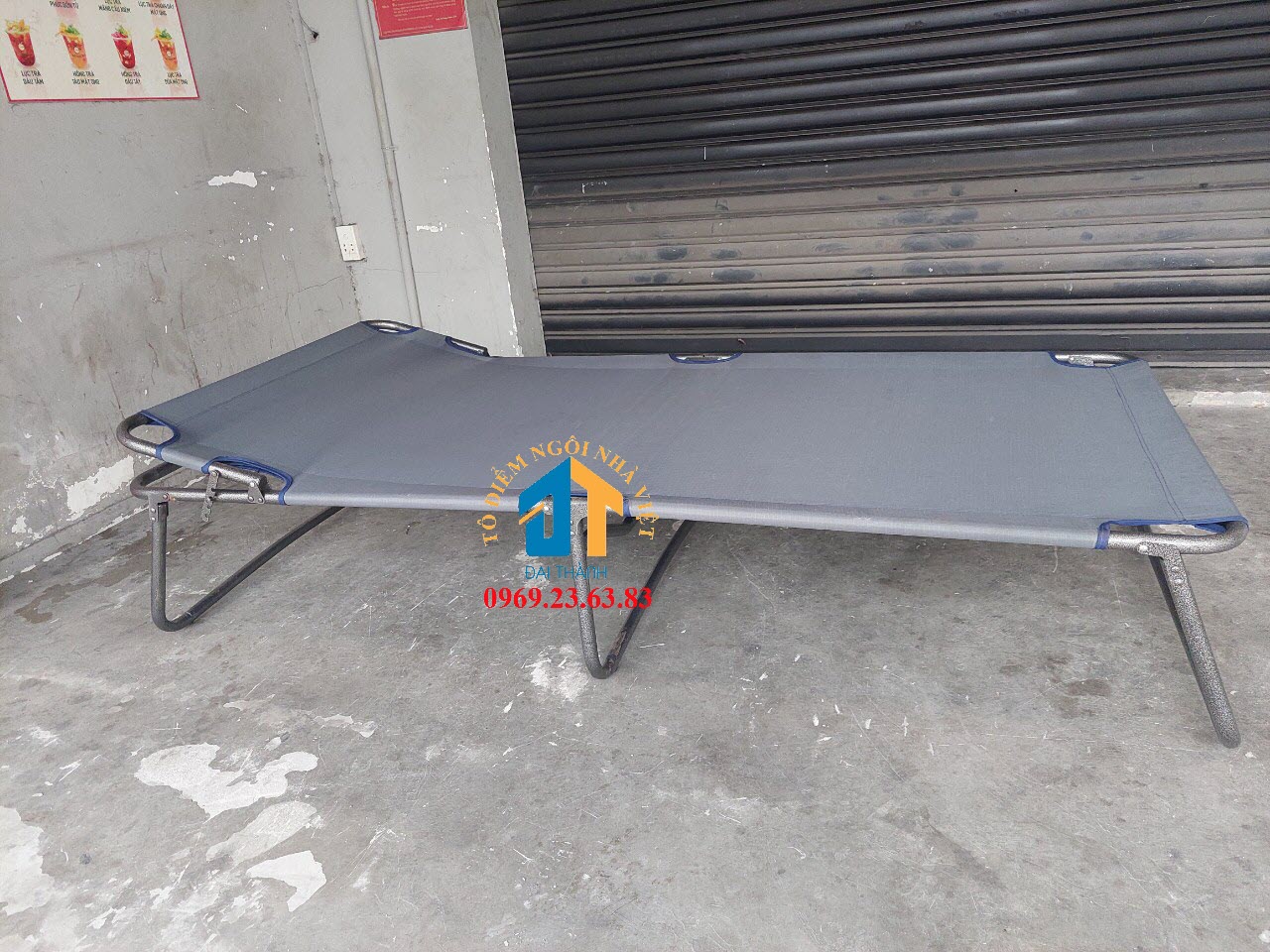 Giường xếp vải nhập rộng 0.9m dài 1m9