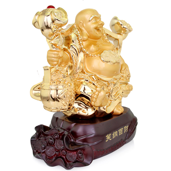 Tượng Phật Di Lặc Gánh Tụ Châu Vàng
