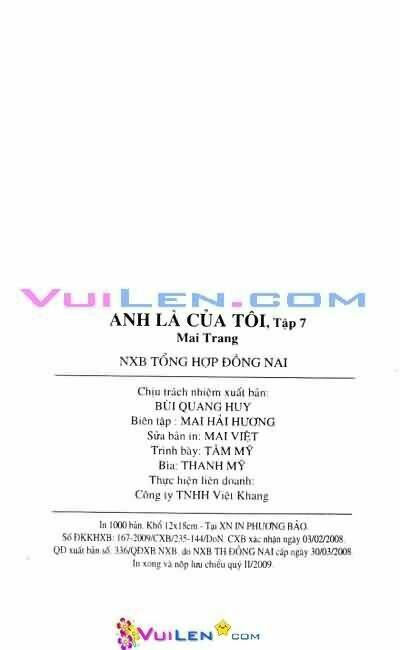 anh là của tôi chapter 7 168