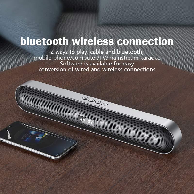 6D vòm soundbar bluetooth 5.0 loa home loa máy tính có dây stereo subwwofer thanh âm thanh cho máy tính xách tay máy tính xách tay TV Color: silver grey