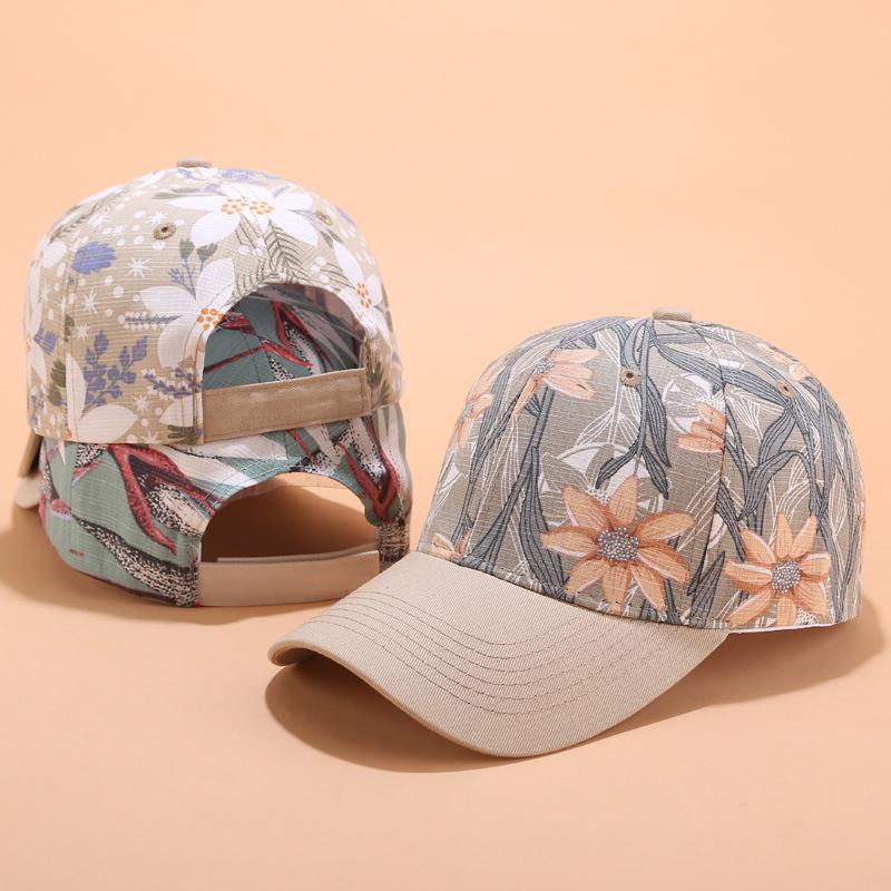 Mũ bóng chày mới nữ hoa thêu hoa mũ mùa xuân mùa hè cô gái điều chỉnh mũ che mặt snapback có thể điều chỉnh Color: style 8
