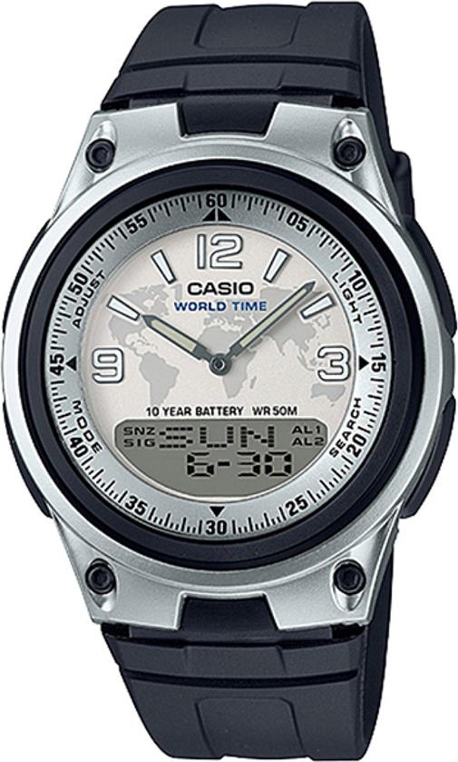 Đồng Hồ Nam Dây Thép Không Gỉ Casio AW-80-7A2VDF - Đen