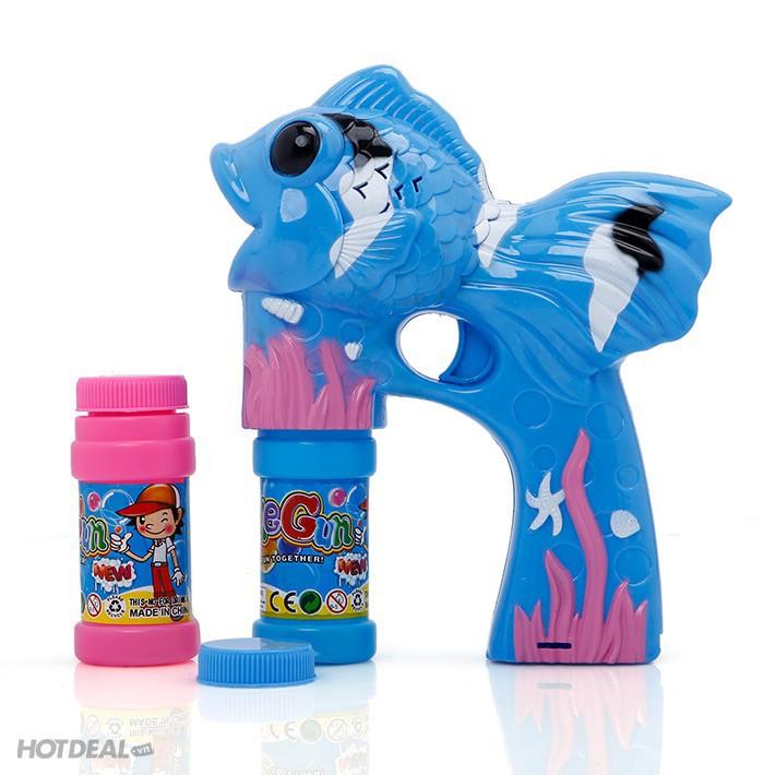 Súng Bắn Bong Bóng Có Đèn Và Nhạc, 2 Bình Bóng