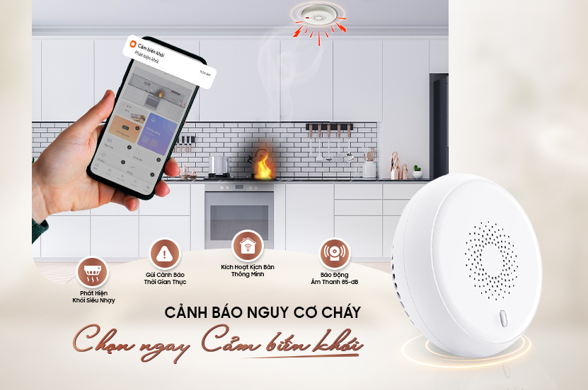 Cảm Biến Khói Kết Nối Bluetooth FPT (Hàng Chính Hãng)