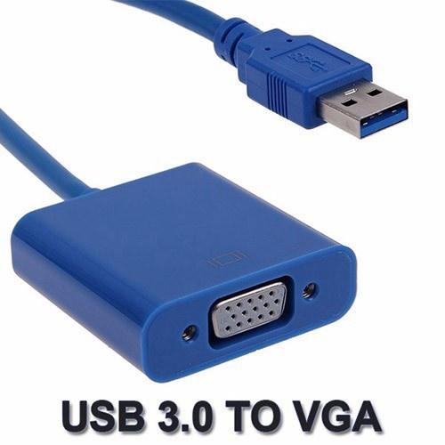 ( Tặng 1 đèn led cắm cổng USB ) Cáp chuyển USB 3.0 to VGA/ Usb 3.0 ra VGA