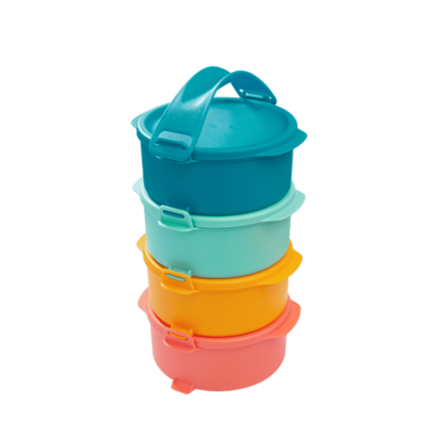 Bộ Hộp Cơm Tupperware Small Round Click To Go - Màu mới 