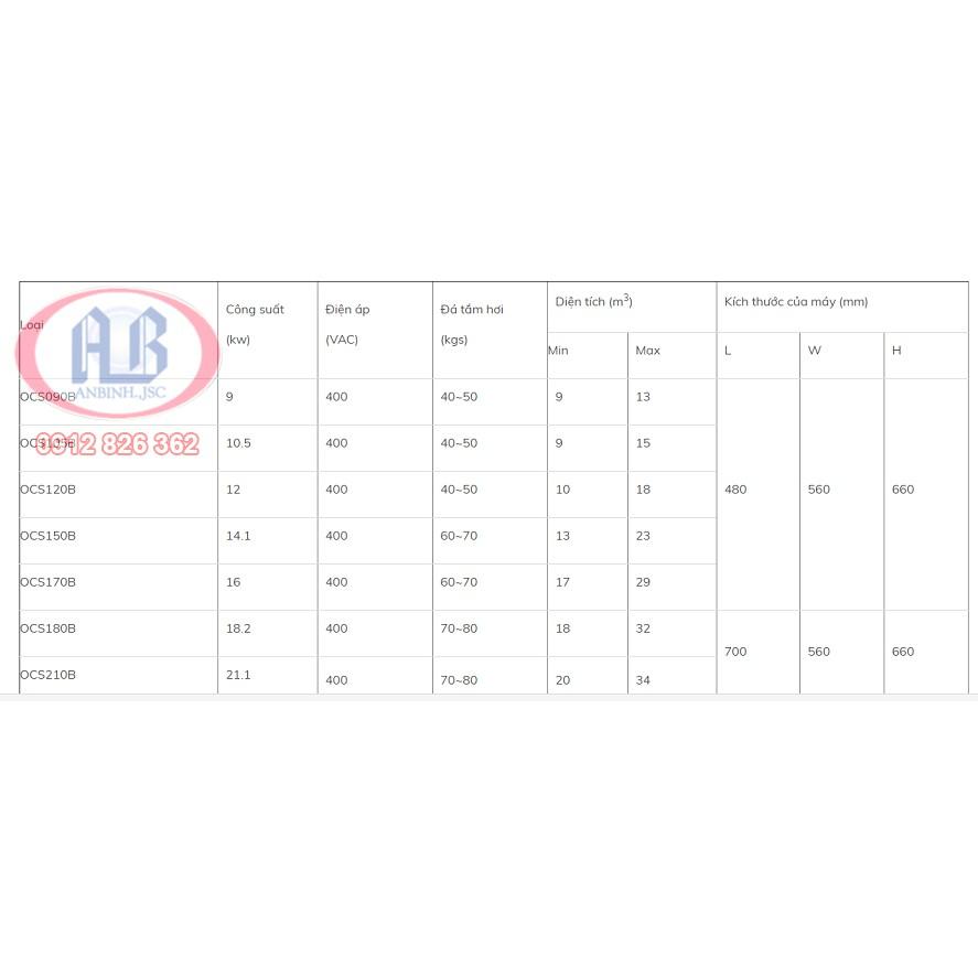 MÁY XÔNG HƠI KHÔ OCEANIC OCS-BS