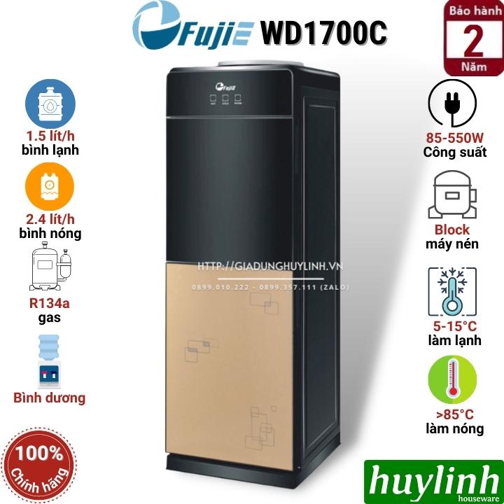 Cây nước nóng lạnh Fujie WD1700C - Làm lạnh bằng Block - Có khoá an toàn trẻ em - Hàng chính hãng