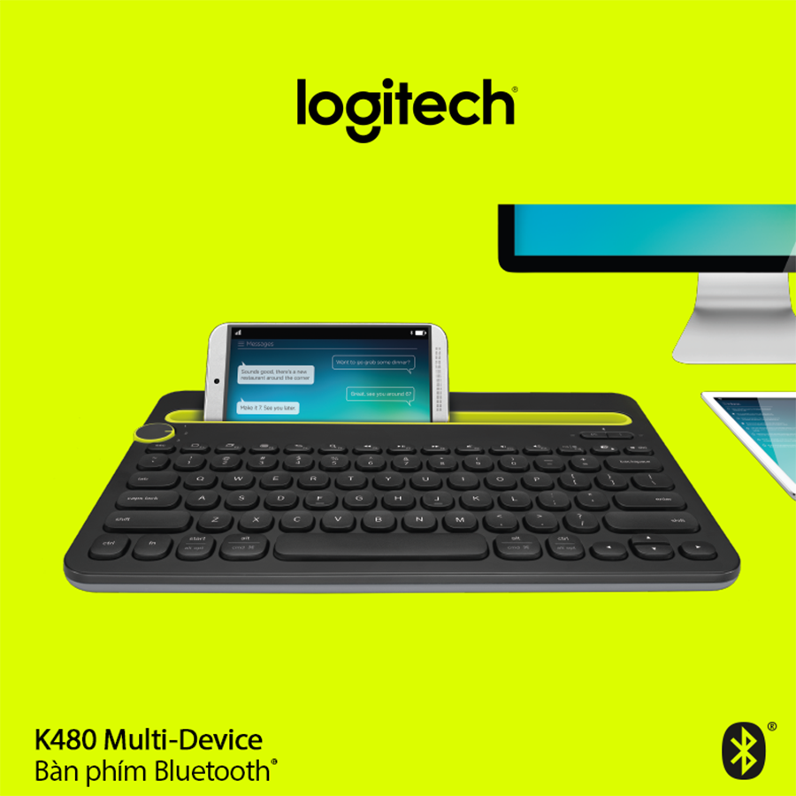 Bàn phím không dây Bluetooth Logitech K480 - Hàng chính hãng