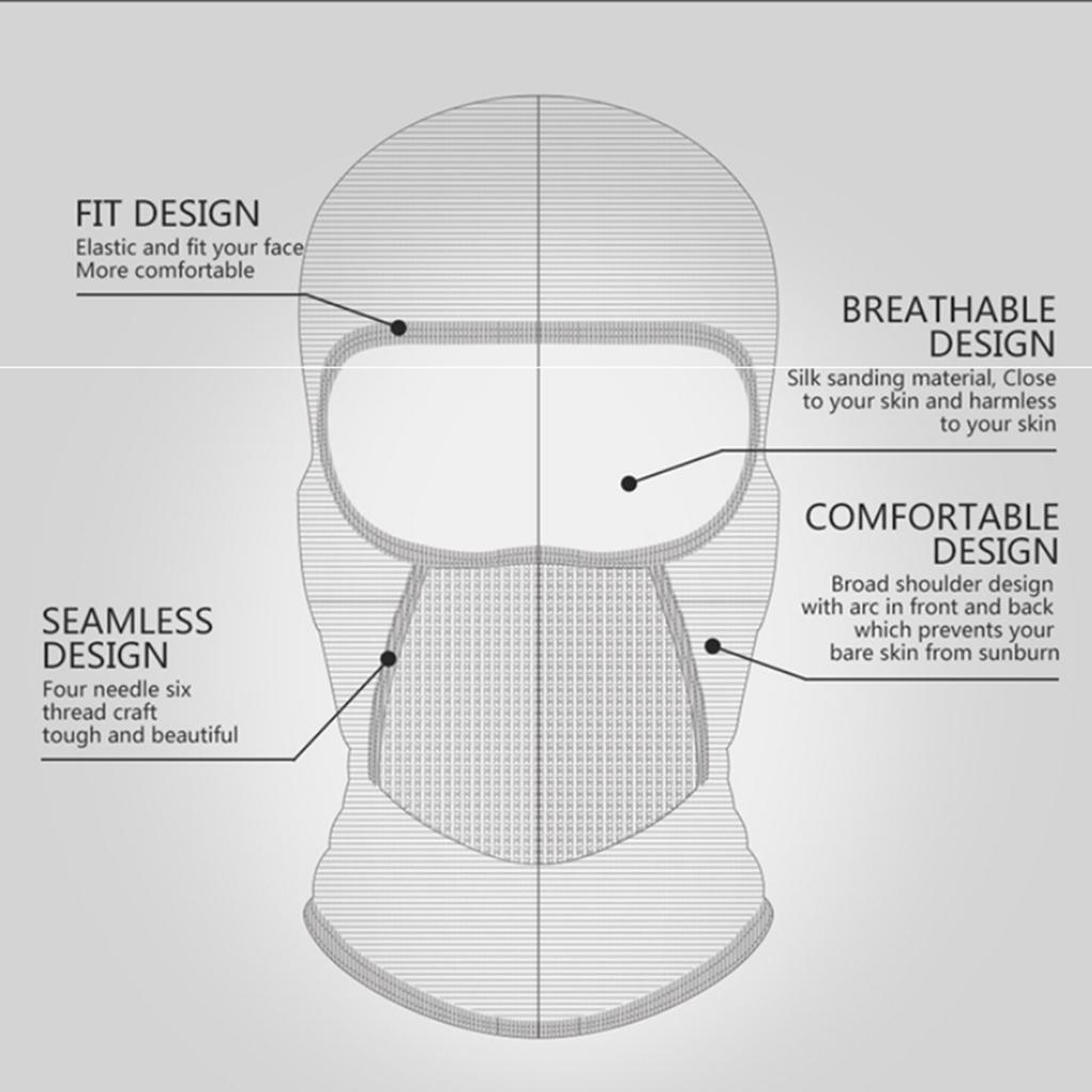 Motorcycle Bike Helmet Neck Face Mask Ski Headband COOL