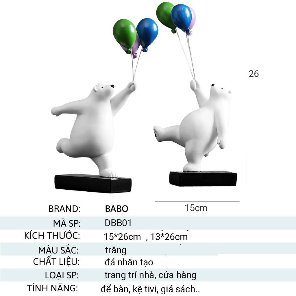 Đồ trang trí để bàn phòng khách tủ tivi món quà năm mới tượng Gấu bong bóng babo (TA09)