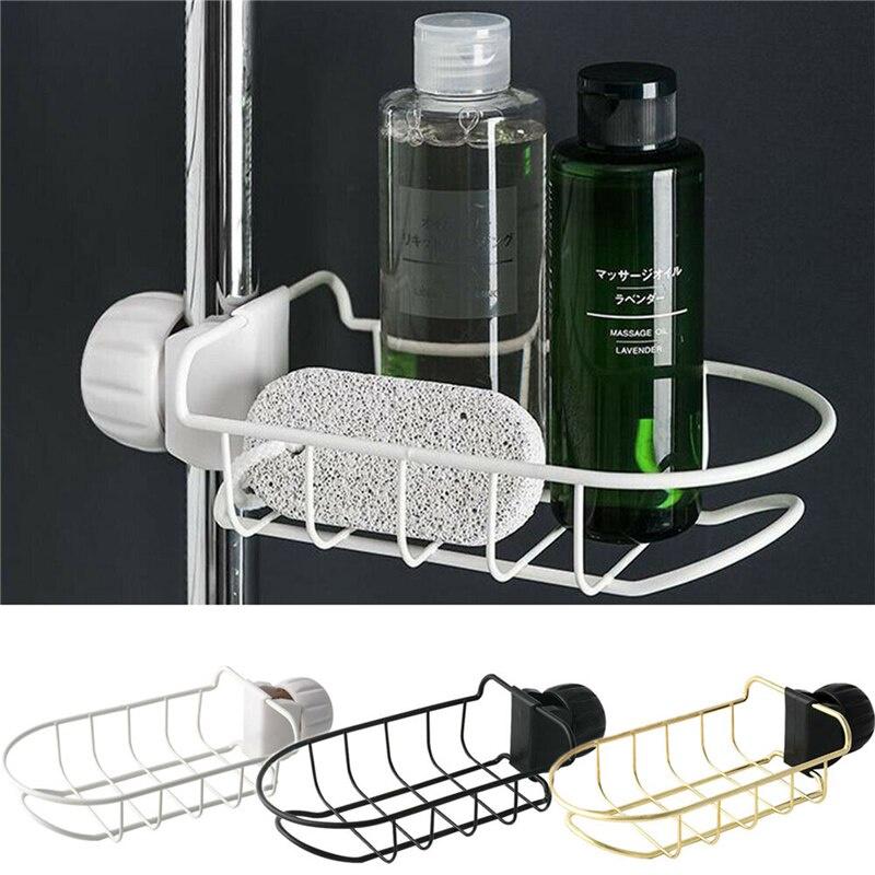 Household Faucet Storage Rack Kitchen Water Pool Punch Free Sponge Rag Hollow Drain Holder