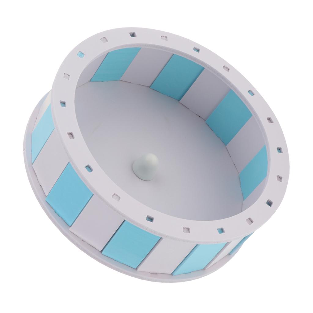 Hamster Silent Exercise Wheel Jogging Running Toy For Guinea Pig Blue White