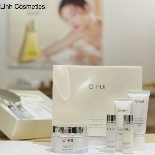 Bộ Mặt Nạ Ngủ Trắng Da Ohui Extreme White Sleeping Mask Special Set
