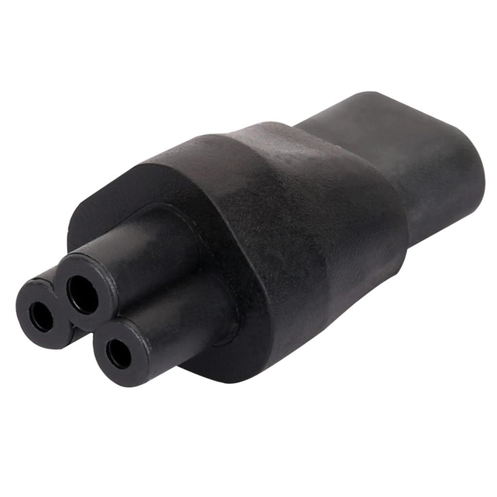 3 Pin IEC Socket C8 To Cloverleaf Plug C5 Power Adapter