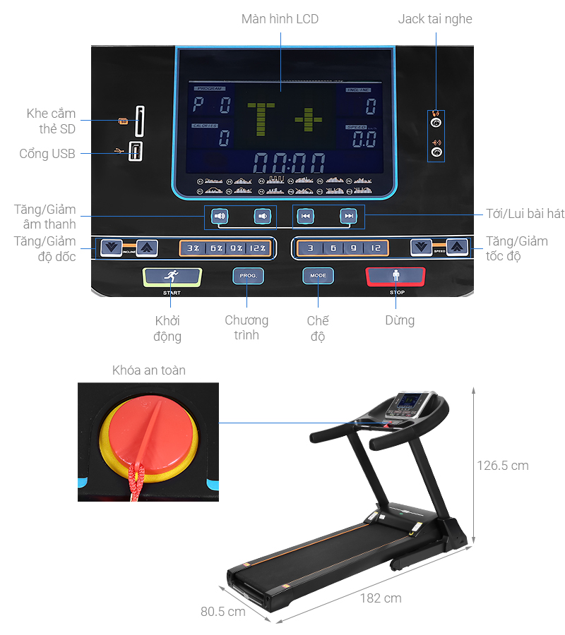 Máy Chạy Bộ Thể Dục Airbike Sport MK272