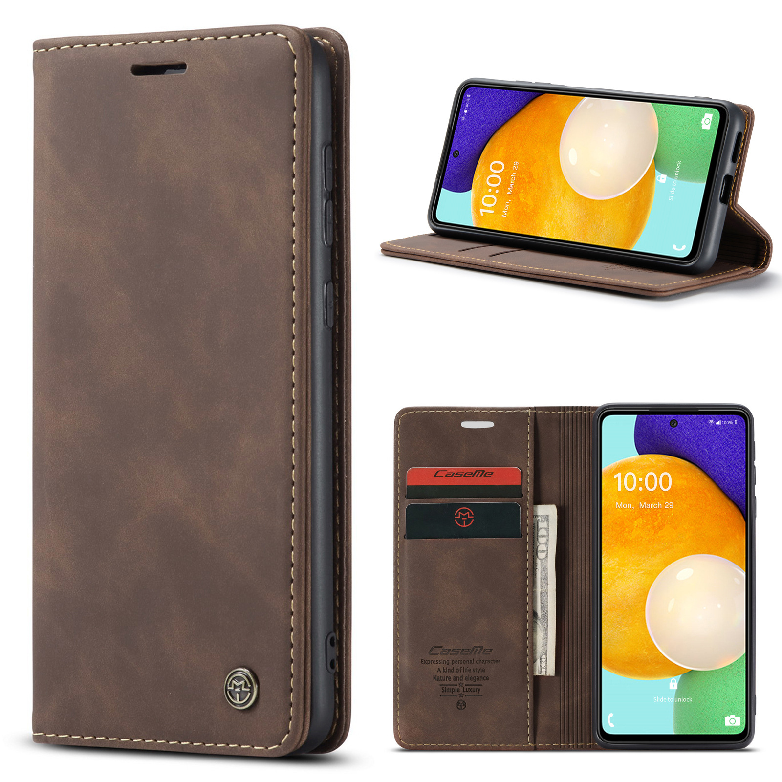Bao da dành cho SamSung Galaxy M51 dạng ví chính hãng Caseme - hàng nhập khẩu
