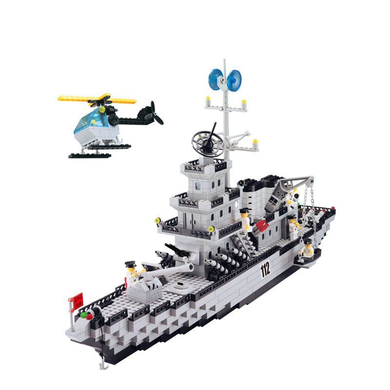 ồ chơi lắp ráp Thuyền Chiến hạm 112, Tàu Thủy hạng nặng, Amazingbricks WarShip 112 [970 Mảnh ghép]