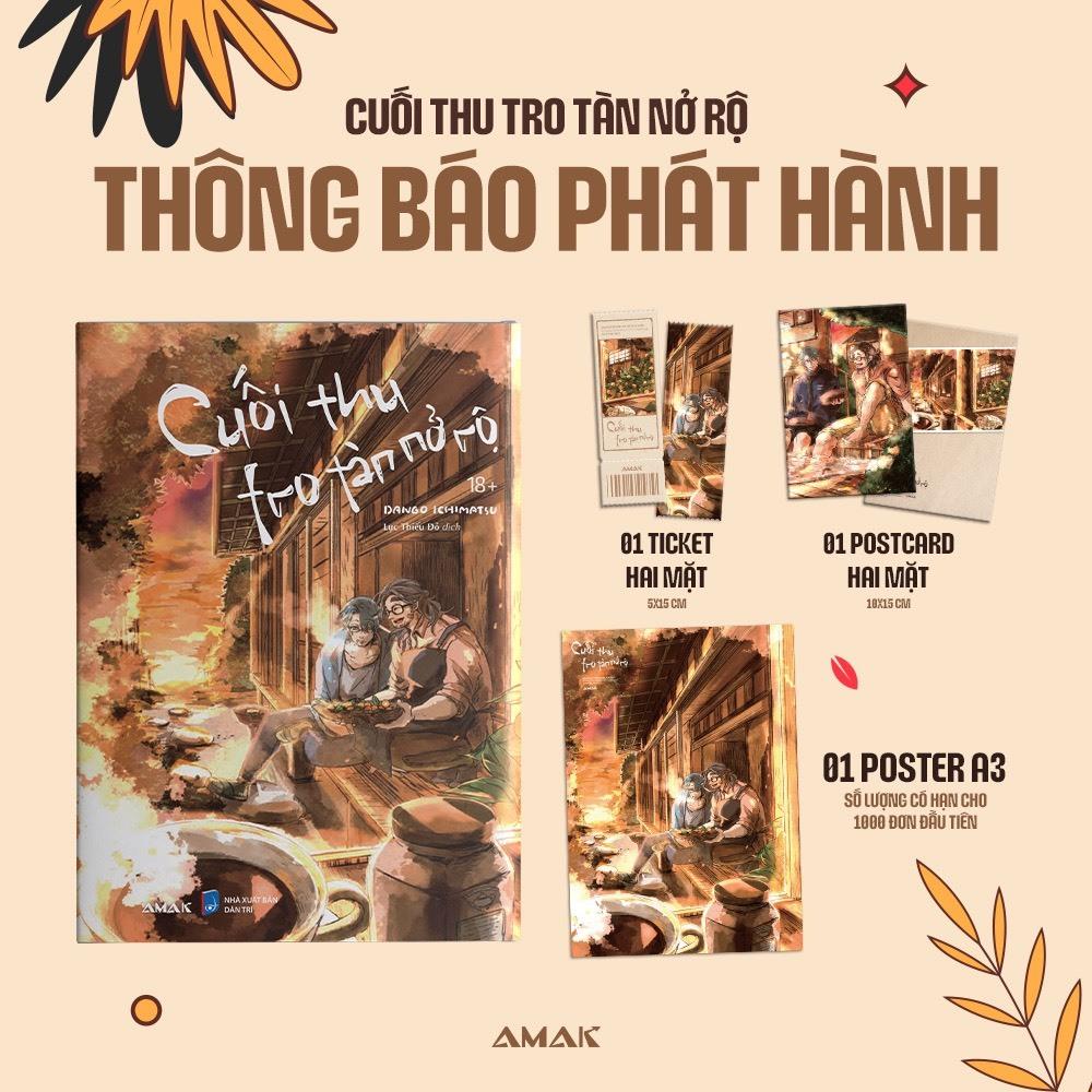 Truyện tranh Cuối thu tro tàn nở rộ - Tặng kèm Ticket + Postcard - Boys Love - AMAK