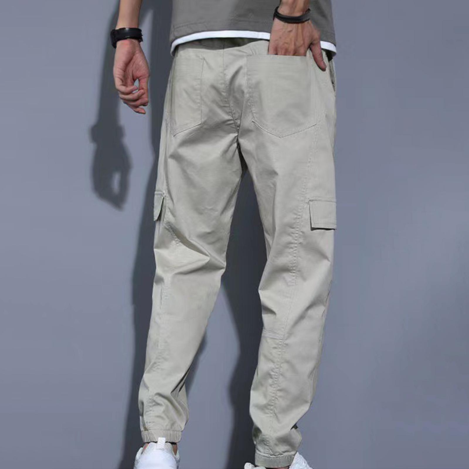Men's Casual Cargo Pants Hiking Pants Workout Joggers Sweatpants for Men