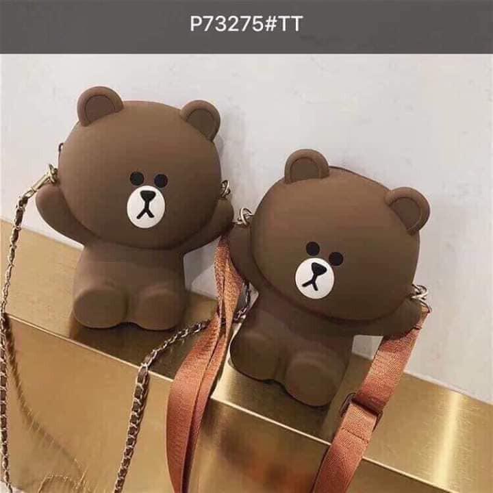 TÚI GẤU BROWN SILICON 2 DÂY