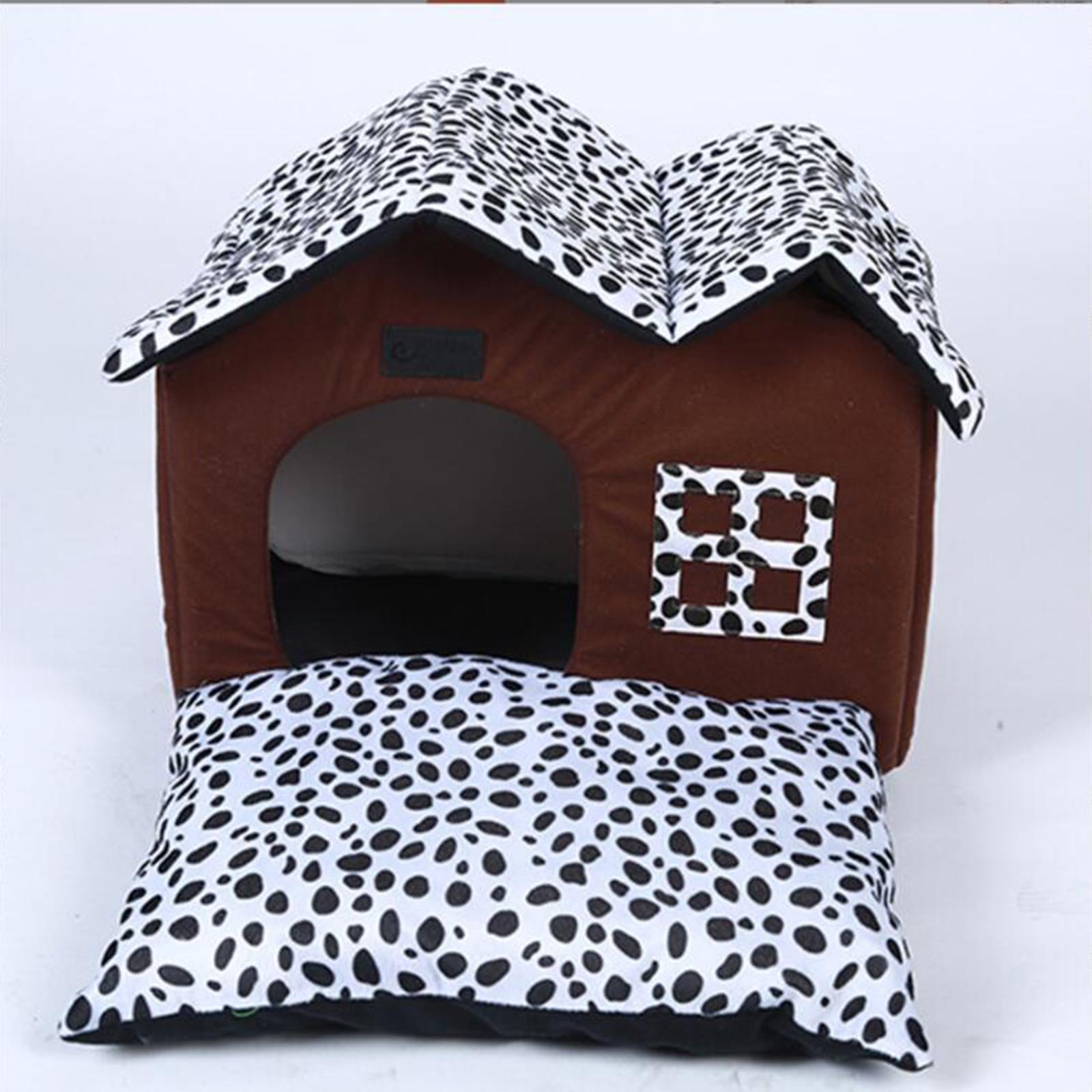 Pet Cat Bed Nest Small Dog House Washable Universal Foldable Puppy Shelter Warm Kennel Winter Cave for Indoor Outdoor Pet Supplies
