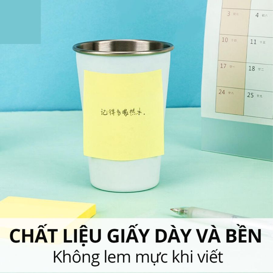 [QUÀ TẶNG] Giấy Note Ghi Chú, Ghi Nhớ Tiện Lợi Chất Lượng Tốt Hình Dáng Vuông Màu Vàng