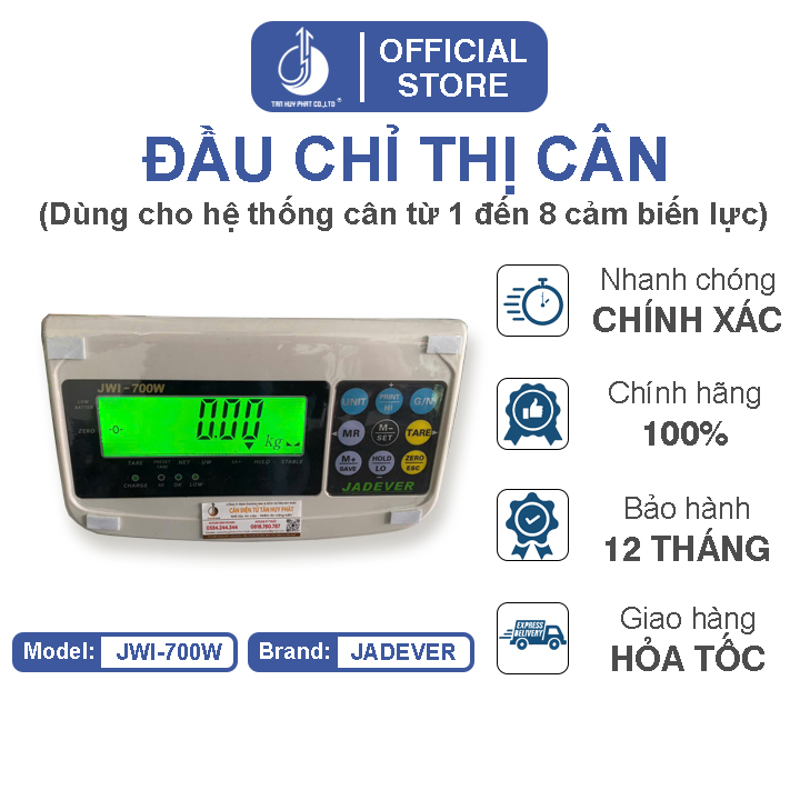 Đầu Chỉ Thị Cân Điện Tử JWI-700W JADEVER