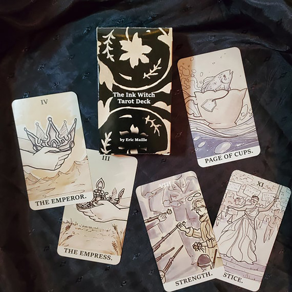 Bài Tarot Ink Witch Tarot Tặng Đá Thanh Tẩy