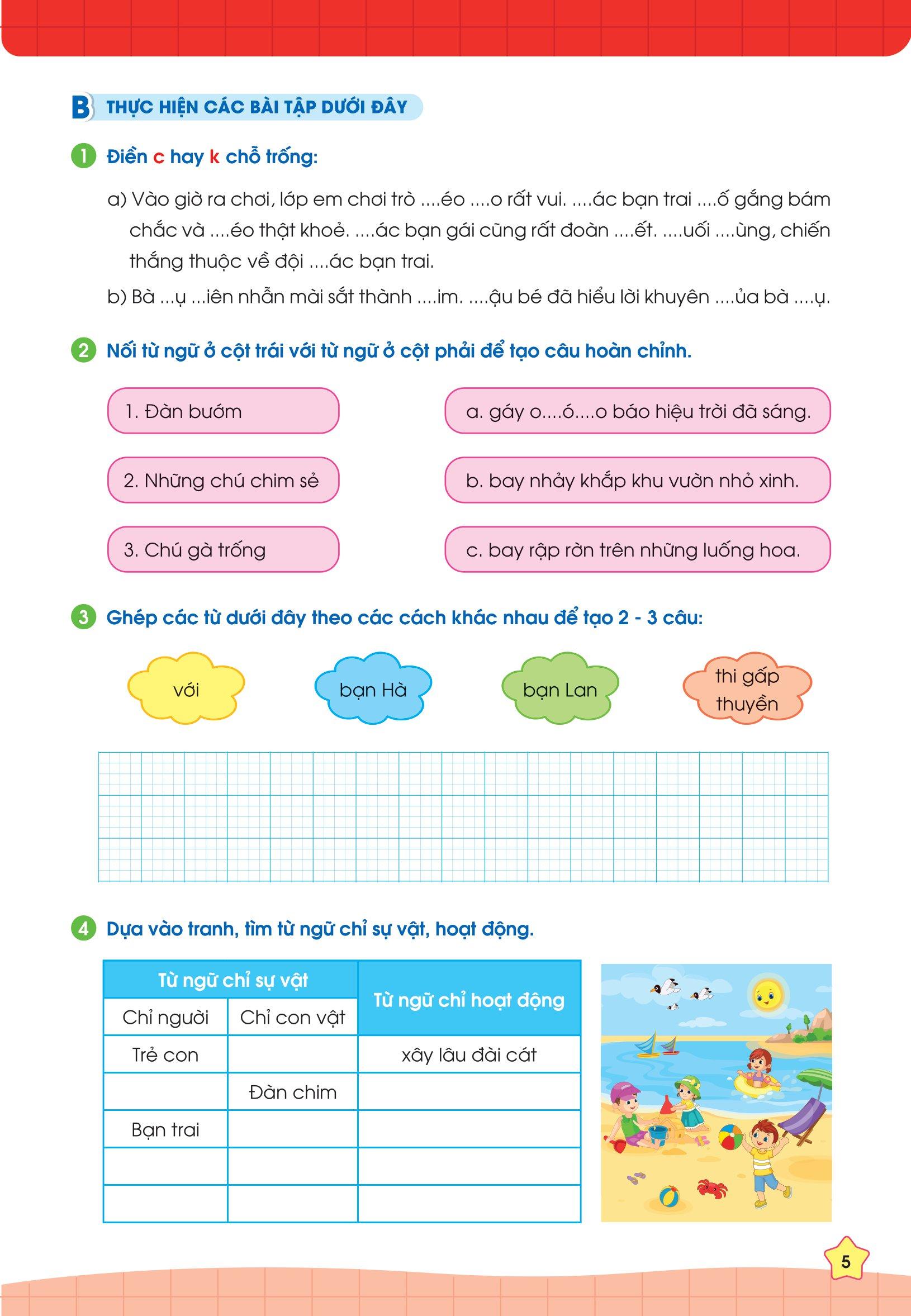 Phiếu Bài Tập Cuối Tuần Tiếng Việt 3