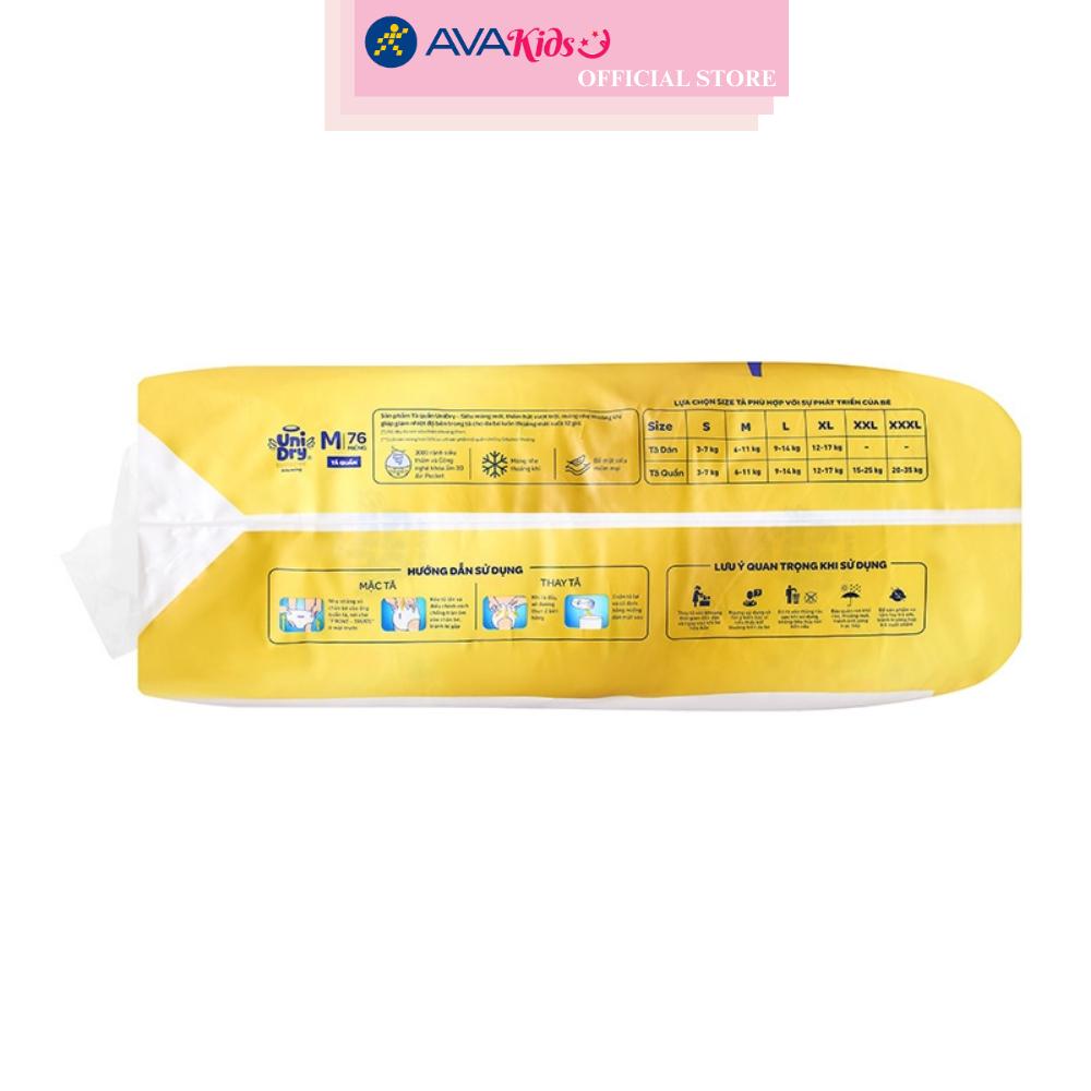 Tã quần Unidry Supreme Thin &amp; Soft size M 76 + 8 miếng (6 - 11 kg)