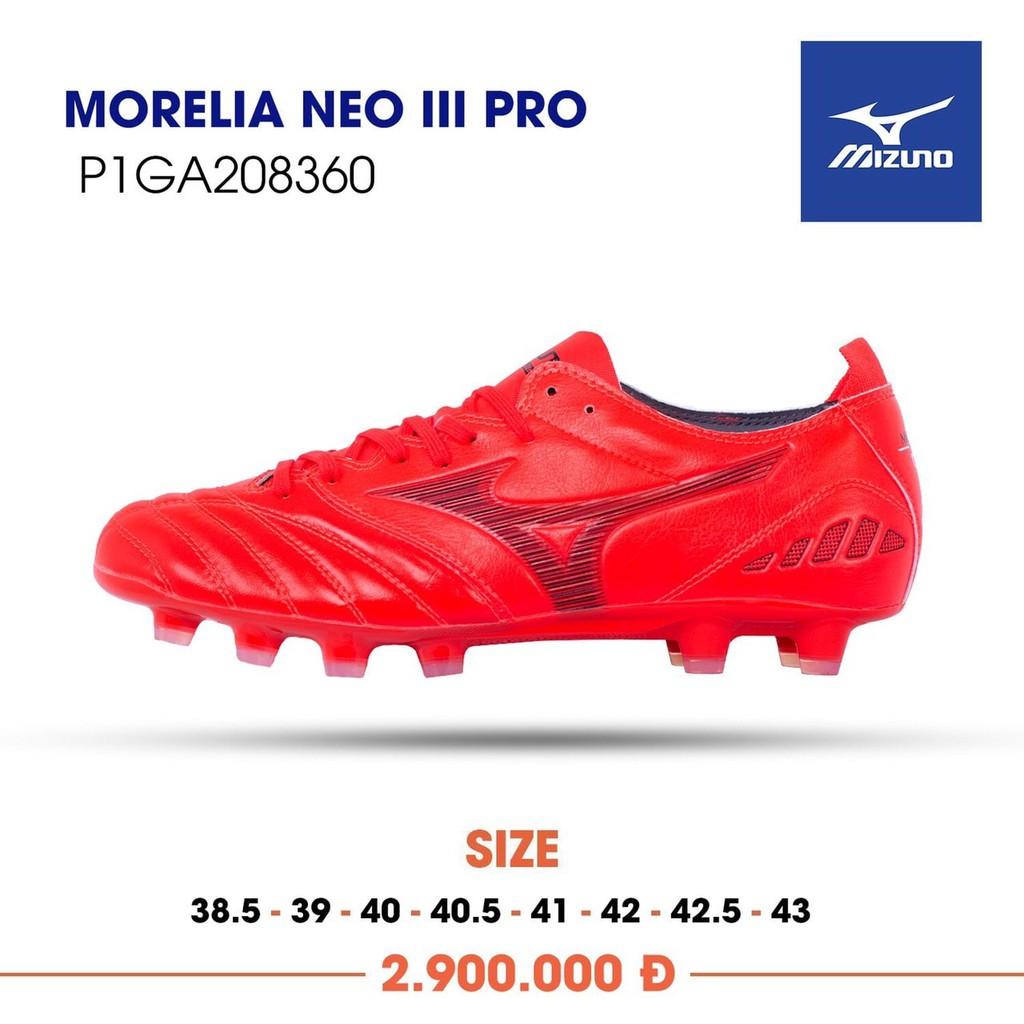 Giày Đá Bóng Sân Cỏ Tự Nhiên Morelia Neo III Pro - MIZUNO