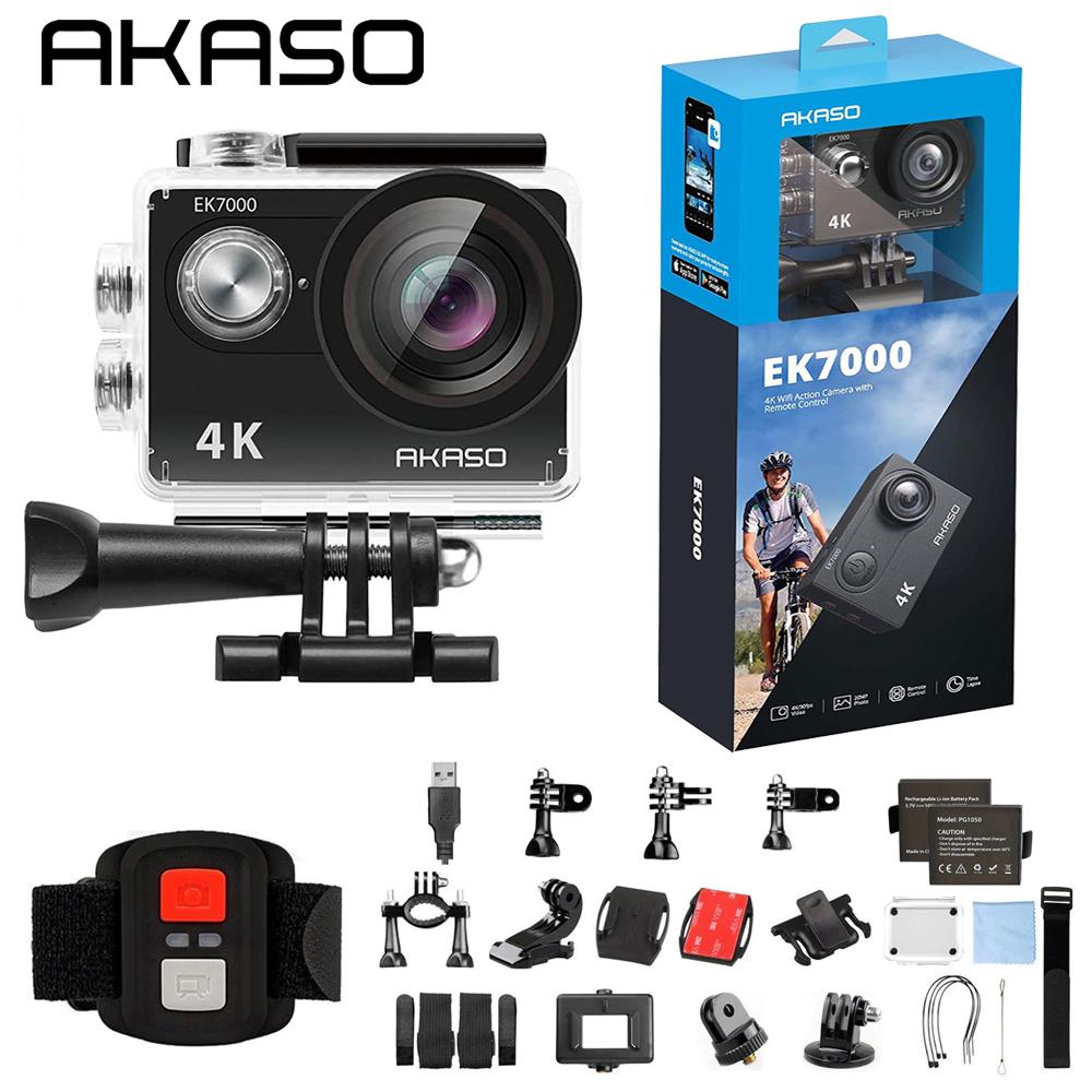Akaso ek7000 camera hành động 4K WiFi Ultra HD Máy quay phim DV chống nước 12MP Camera thể thao góc rộng 170 độ góc