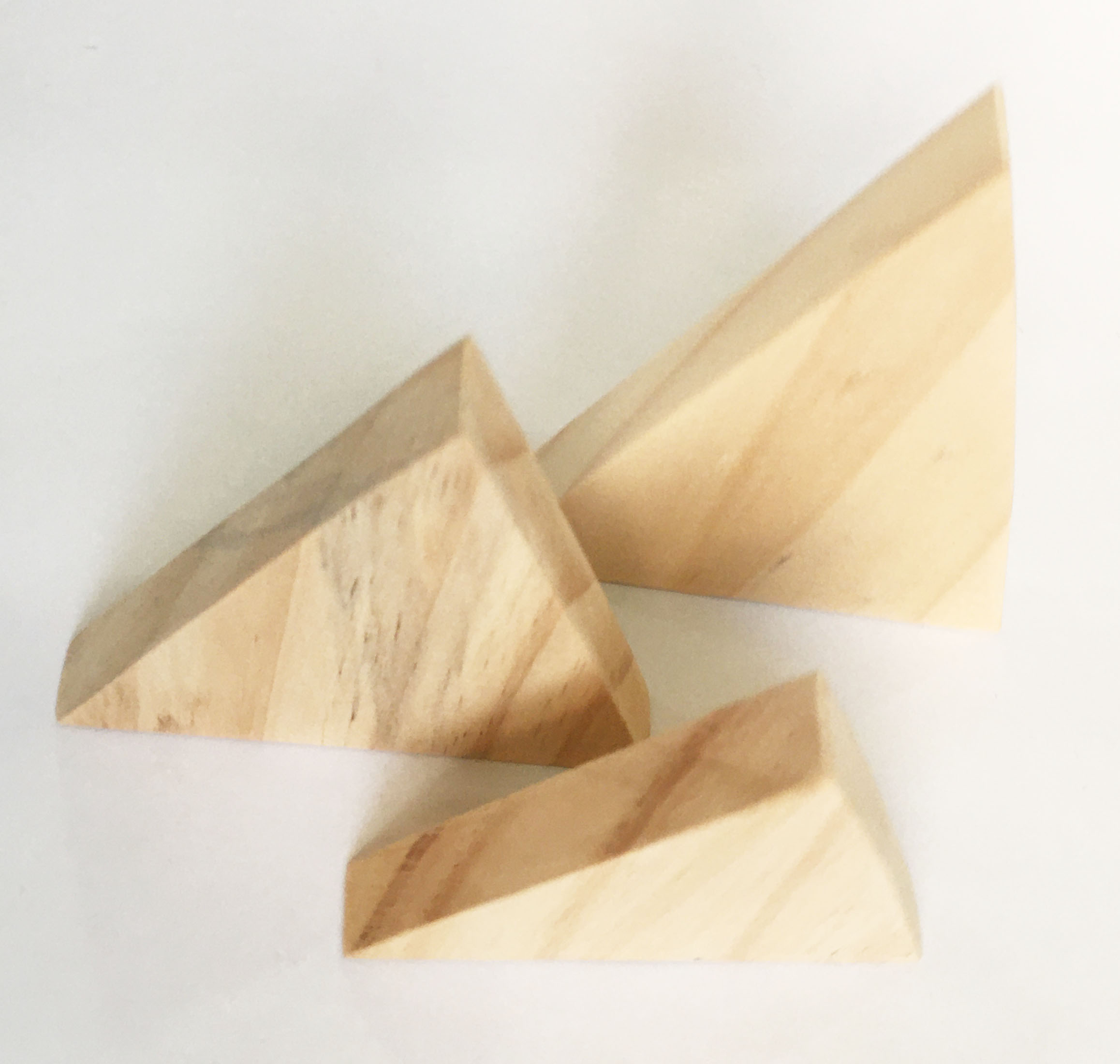 Combo 3 ngọn núi mini trang trí bằng gỗ thông trang trí handmade, vẽ, decor hoặc đồ chơi