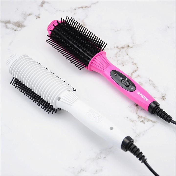 Lược điện No.V.a 3in1 tạo kiểu uốn tóc, lược tròn gỡ rối chải tóc sấy phồng, cúp, xoăn mini bỏ túi đa năng ghd
