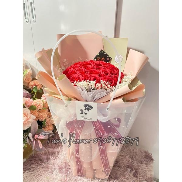 Bó hoa sáp cao cấp 35 bông kèm babi dành làm Quà sinh nhật, valentine, 8/3.