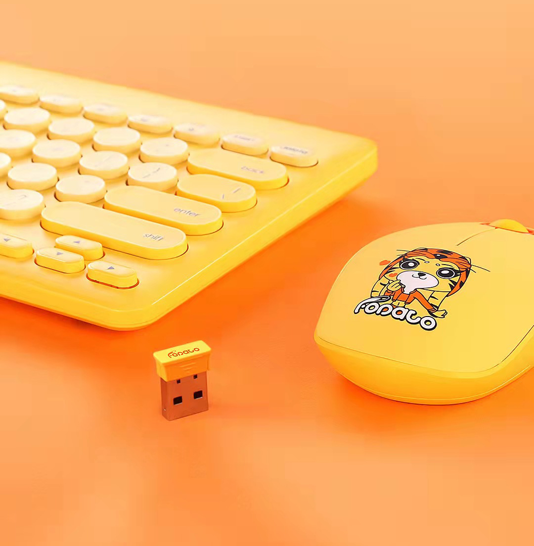 Bộ bàn phím chuột màng không dây FUDE LK586 78 Bộ kết hợp chuột bàn phím 1600 DPI 2.4G dành cho máy tính xách tay Mac Windows
