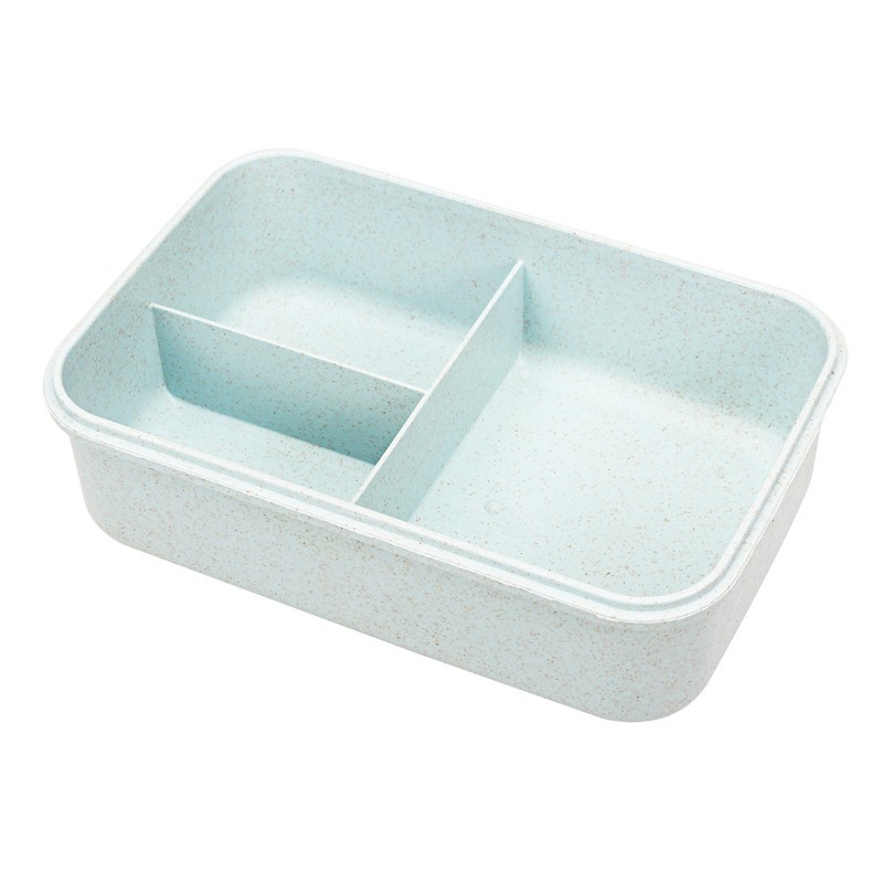 Hộp Đựng Cơm Lúa Mạch 3 Ngăn - TẶNG Kèm Thìa Đũa Inox