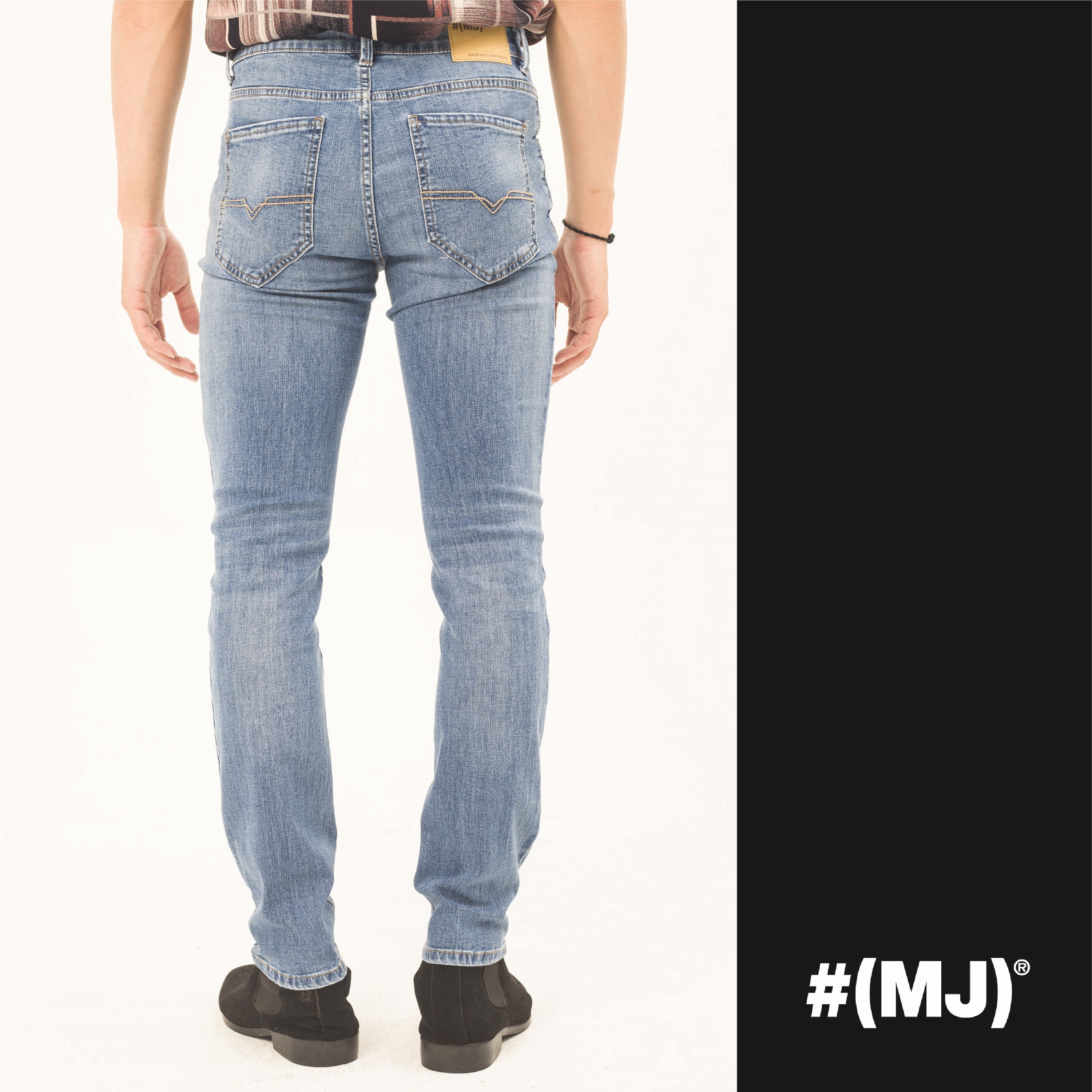 Quần jeans nam dài ống ôm thời trang MESSI MJB0112