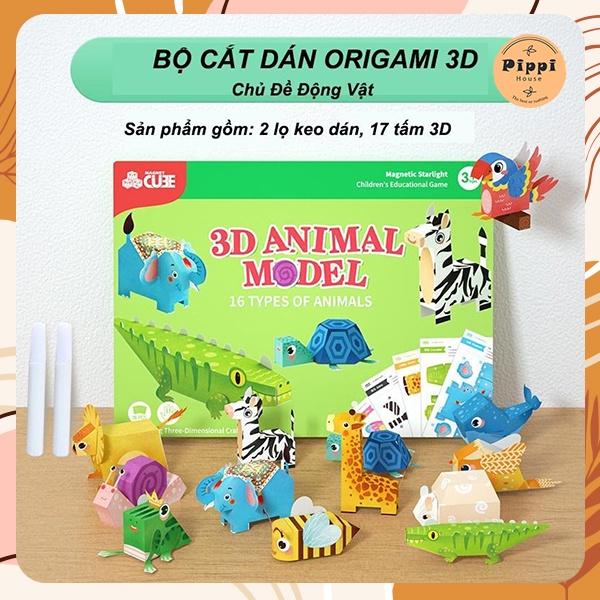 Bộ gấp hình 3d - origami cho bé