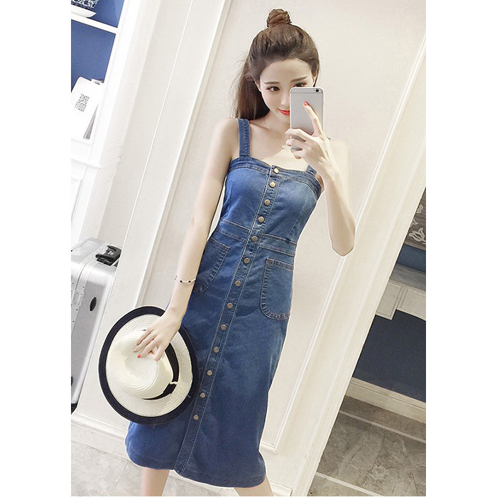 Đầm Yếm Jean Nữ Trẻ Trung Cá Tính
