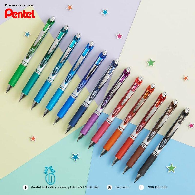 Bút Ký Pentel EnerGel BL77 | Ngòi 0.7mm Với 12 Màu Mực Sống Động | Công Nghệ Mực Pentel Siêu Nhanh Khô | Không Tắc Mực