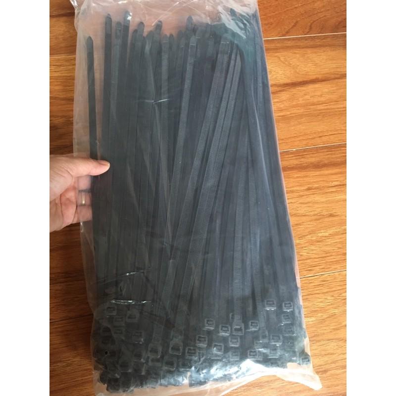 Túi 250 sợi dây rút nhựa đen, dây thít đen 8x350mm 35cm bản to dày