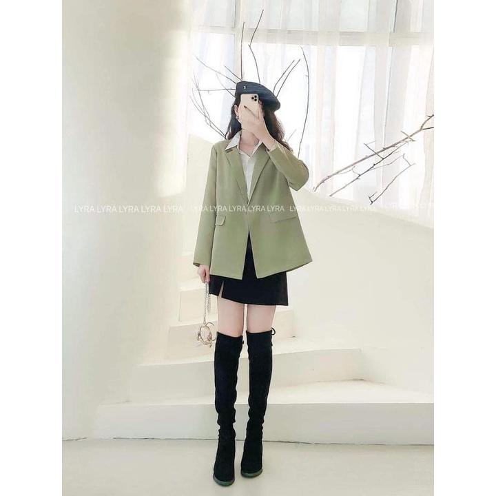 Áo blazer xanh bơ siêu hot