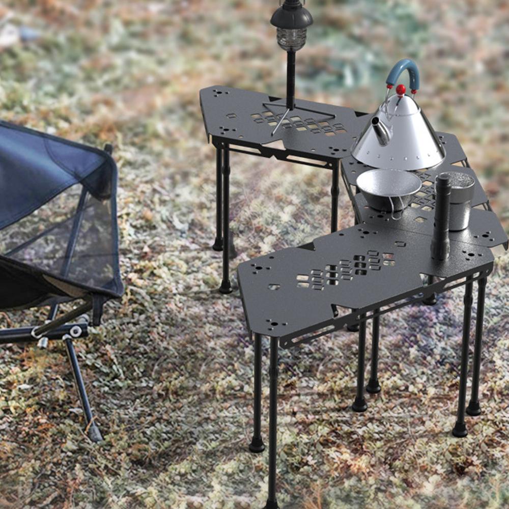 Bàn hợp kim nhôm cắm trại di động có thể điều chỉnh chiều cao sử dụng ngoài trời Picnic câu cá