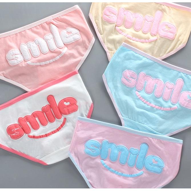 Quần Lót Cotton Bé Gái SMILE  Ngang Eo ( Q089 ). Hàng Loại Đẹp