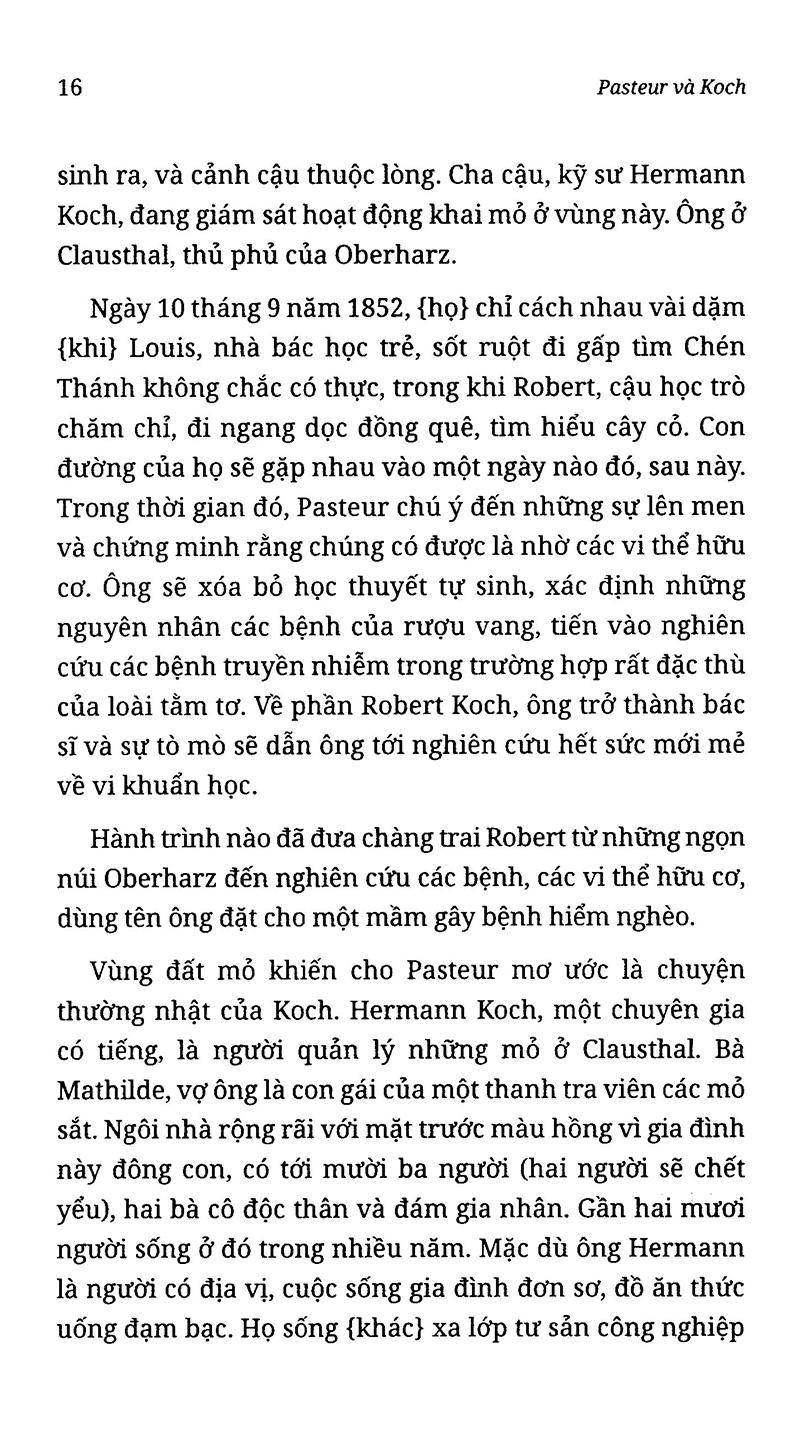 Sách Pasteur Và Koch Cuộc Đọ Sức Của Những Người Khổng Lồ Trong Thế Giới Vi Sinh Vật